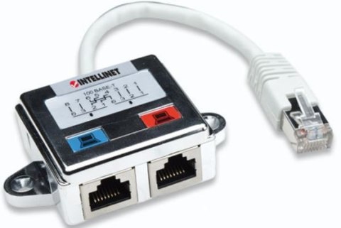 Rozdzielacz RJ45x2 ekranowany Intellinet