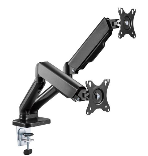 Uchwyt na dwa monitory 17-32 cali 9kg biurkowy obrotowy gazowy Techly