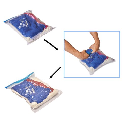 Worki próżniowe rolowane na ubrania 9 sztuk 3 rozmiary 35x50cm, 40x50cm, 50x70cm Kik Sp. z o. o. Sp. k.