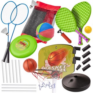 Zestaw sportowy 5w1 badminton koszykówka siatkówka tenis frisbee Kik Sp. z o. o. Sp. k.