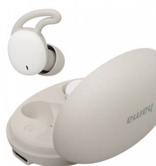 Słuchawki dokanałowewe do snu/podcast białe Hama