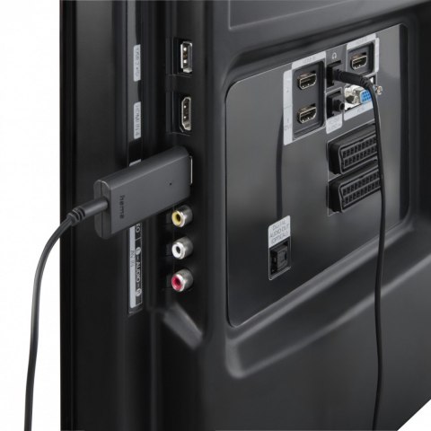 Słuchawki nauszne bezprzewodowe TV czarne Hama