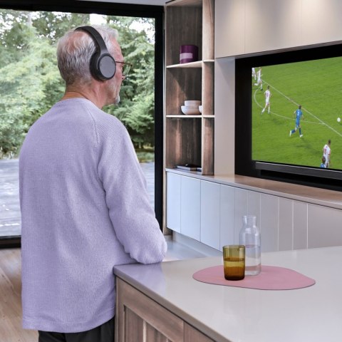 Słuchawki nauszne bezprzewodowe TV czarne Hama