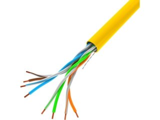 Kabel LAN UTP 100Mb/s 305m drut cca żółty Lanberg