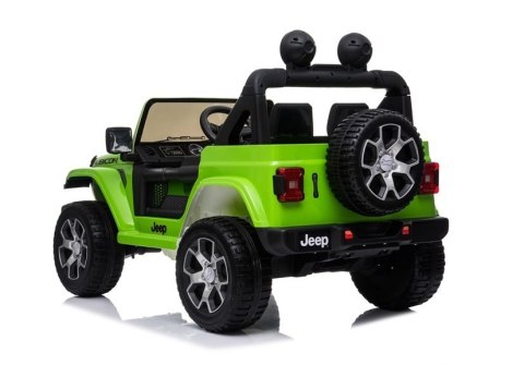 Auto na Akumulator Jeep Rubicon Światła LED MP3 Pilot 4x4 Zielony