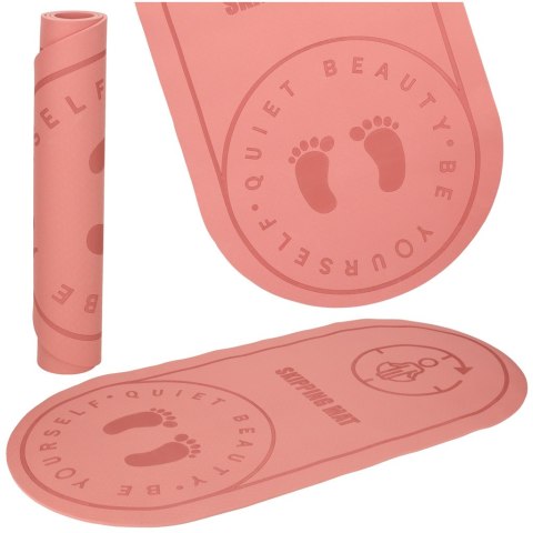 Mata do ćwiczeń jogi wygładzająca 127 x 63 x 0,6 cm różowa Kik Sp. z o. o. Sp. k.