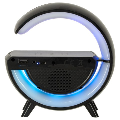 Lampka LED Gamingowa RGB głośnik ładowarka indukcyjna czarna Kik Sp. z o. o. Sp. k.
