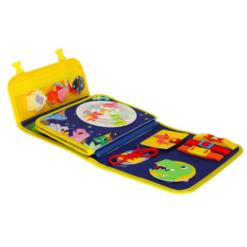 Tablica manipulacyjna sensoryczna montessori walizka plecak niebieski Kik Sp. z o. o. Sp. k.