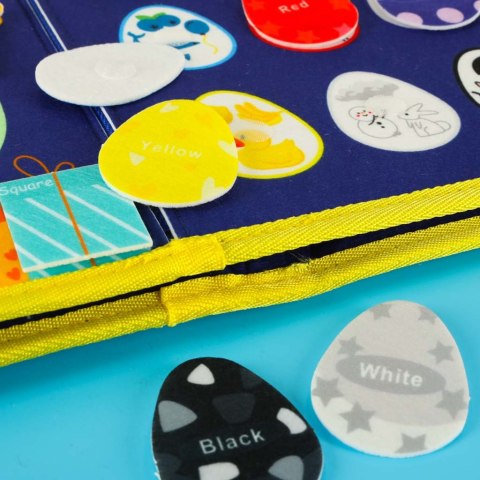 Tablica manipulacyjna sensoryczna montessori walizka plecak niebieski Kik Sp. z o. o. Sp. k.