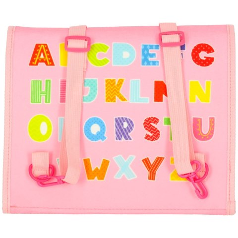 Tablica manipulacyjna sensoryczna montessori walizka plecak różowy Kik Sp. z o. o. Sp. k.