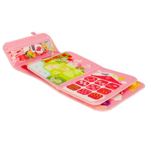 Tablica manipulacyjna sensoryczna montessori walizka plecak różowy Kik Sp. z o. o. Sp. k.