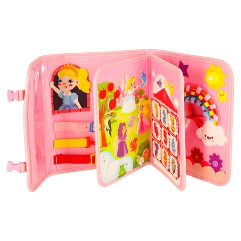 Tablica manipulacyjna sensoryczna montessori walizka plecak różowy Kik Sp. z o. o. Sp. k.