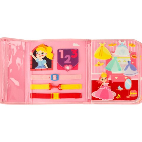 Tablica manipulacyjna sensoryczna montessori walizka plecak różowy Kik Sp. z o. o. Sp. k.