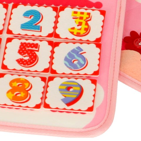 Tablica manipulacyjna sensoryczna montessori walizka plecak różowy Kik Sp. z o. o. Sp. k.