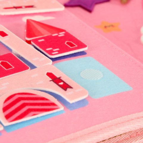 Tablica manipulacyjna sensoryczna montessori walizka plecak różowy Kik Sp. z o. o. Sp. k.