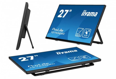 Monitor 27 cali T2755QSC-B1 Dotyk, USB, HDMI, IPS, QHD IIYAMA