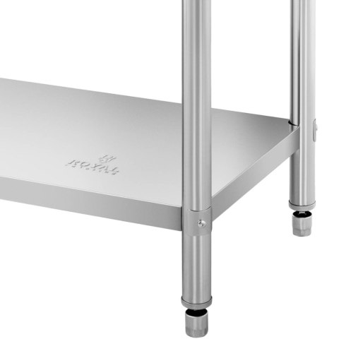 Stół blat roboczy centralny stalowy 2 półki 120 x 70 cm do 200 kg Royal Catering
