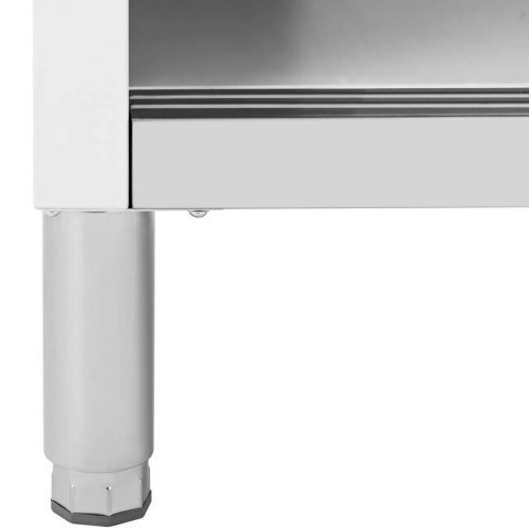 Stół gastronomiczny z szafką z drzwiami suwanymi STAL 100 x 50 cm do 285 kg Royal Catering