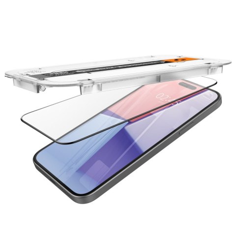 Szkło hartowane ochronne na iPhone 15 Glas.tR EZ Fit FC - czarne SPIGEN