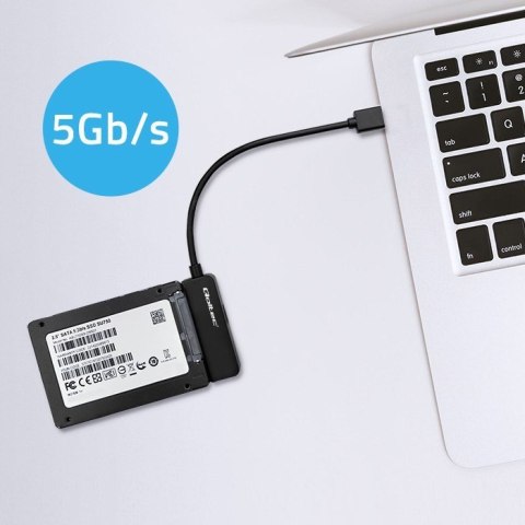 Adapter SATA | Przejściówka na dysk SSD HDD 2.5" | USB 3.0 | Super speed 5Gb/s | 2TB Qoltec