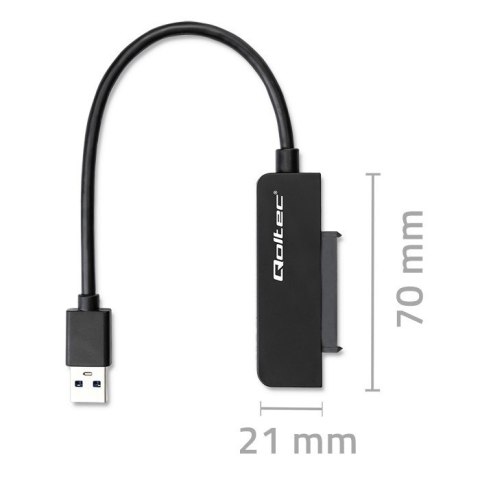Adapter SATA | Przejściówka na dysk SSD HDD 2.5" | USB 3.0 | Super speed 5Gb/s | 2TB Qoltec