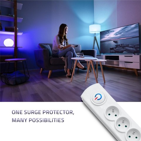 Listwa antyprzepięciowa | 8 gniazd | 1.5m Qoltec