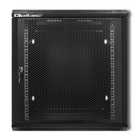 Szafa RACK 19 cali| 12U | 450 x 600 x 635 | Perforowane drzwi Qoltec