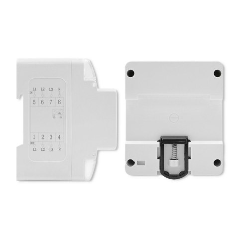 Trójfazowy elektroniczny licznik | miernik zużycia energii na szynę DIN | 400V | LCD | 4P Qoltec
