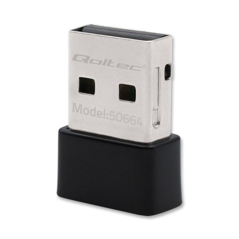 Ultraszybki bezprzewodowy mini adapter USB Wi-Fi | standard AC | 650Mbps Qoltec