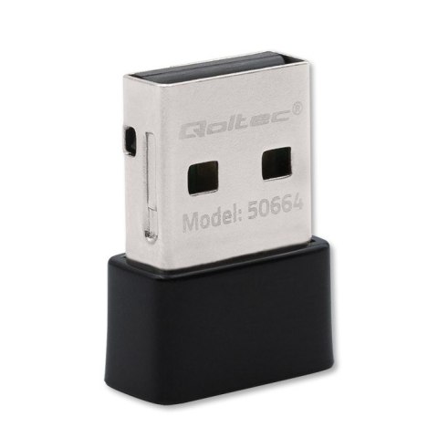 Ultraszybki bezprzewodowy mini adapter USB Wi-Fi | standard AC | 650Mbps Qoltec