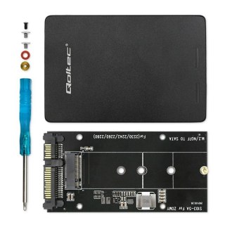 Adapter na dysk M.2 SSD | SATA NGFF do SATA III | 2TB | Super speed 6Gb/s | Czarny Qoltec