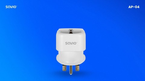 Adapter podróżny, gniazdo EU - wtyk UK AP-04 Savio