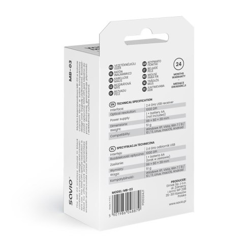 Mysz bezprzewodowa MB-03 Savio