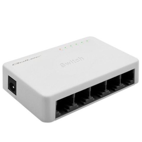 SWITCH przełącznik sieciowy 5 x port RJ45 | 100Mbps | Fast Ethernet| LAN Qoltec