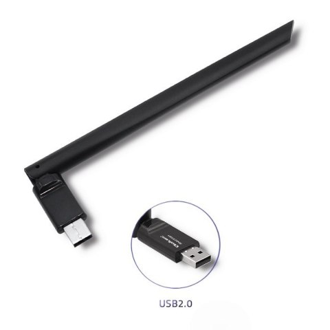 Adapter Wi-Fi USB z anteną bezprzewodowy Qoltec