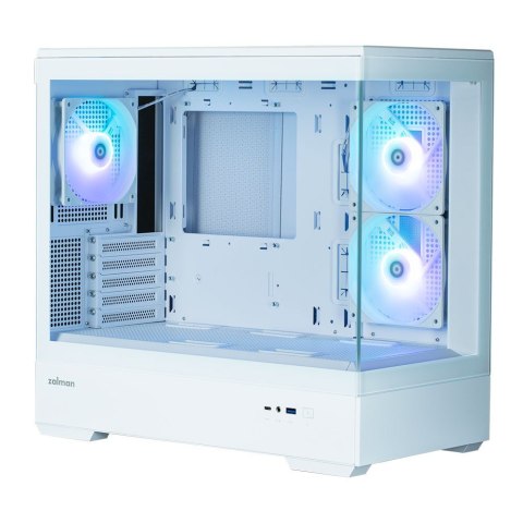 Obudowa P30 V2 MicroATX Mini Tower 3 FansRGB Biała Zalman