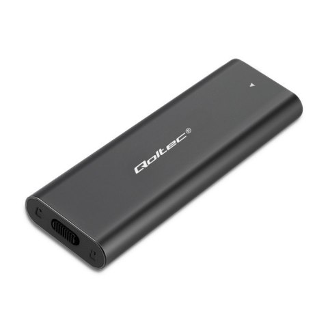 Obudowa | kieszeń do dysków M.2 SATA SSD | NGFF | USB typ C Qoltec
