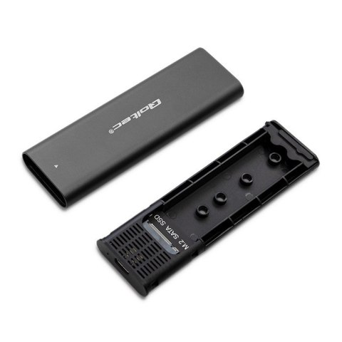 Obudowa | kieszeń do dysków M.2 SATA SSD | NGFF | USB typ C Qoltec