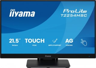 Monitor 21.5 cala T2254MSC-B2AG POJ.10PKT., IPS, POWŁOKA AG, 300cd, FHD, HDMI, DP, 2xUSB, 7H IIYAMA