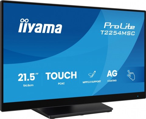 Monitor 21.5 cala T2254MSC-B2AG POJ.10PKT., IPS, POWŁOKA AG, 300cd, FHD, HDMI, DP, 2xUSB, 7H IIYAMA