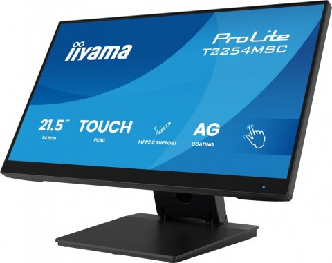 Monitor 21.5 cala T2254MSC-B2AG POJ.10PKT., IPS, POWŁOKA AG, 300cd, FHD, HDMI, DP, 2xUSB, 7H IIYAMA