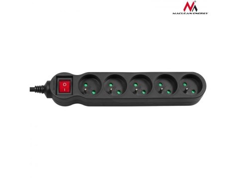 Listwa zasilająca 5g 1,4m MCE183 2300W Czarna Maclean