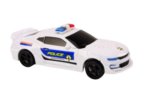 Auto-Robot 2w1 Transformacja Samochód Policyjny Biały LEAN Toys