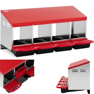 Gniazdo dla kur niosek ścienne 4 komory STAL 52 x 107.5 x 49 cm WIESENFIELD