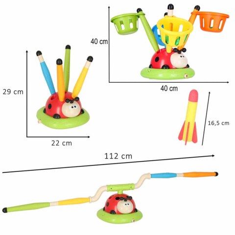 Gra zręcznościowa dla dzieci skakanka wyrzutnia rzut do celu biedronka 4w1 Kik Sp. z o. o. Sp. k.