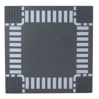 Płyta Plansza Konstrukcyjna Do Klocków Droga Skrzyżowanie 26x26 cm LEAN TOYS