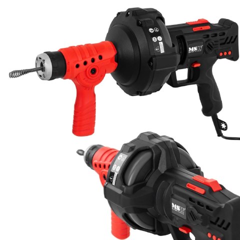 Przepychacz spirala żmijka bębnowa elektryczna do udrażniania rur odpływów 240 W dł. 7.5 m śr. 15 mm MSW