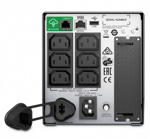 Zasilacz awaryjny Smart-UPS SMT750IC A/500W Tower SmartConnect USB RS232 APC