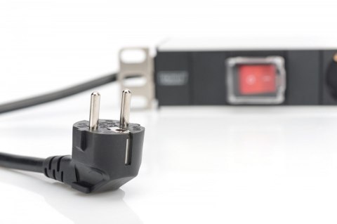 Listwa zasilająca PDU 19 cali RACK 7xSchuko, 2m 1xSchuko, 16A, wł./wył., aluminiowa Digitus