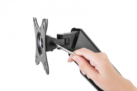 Uchwyt ścienny pojedynczy, 1xLCD, max. 32", max. obciążenie 9kg, ze sprężyną gazową, obrotowy Digitus